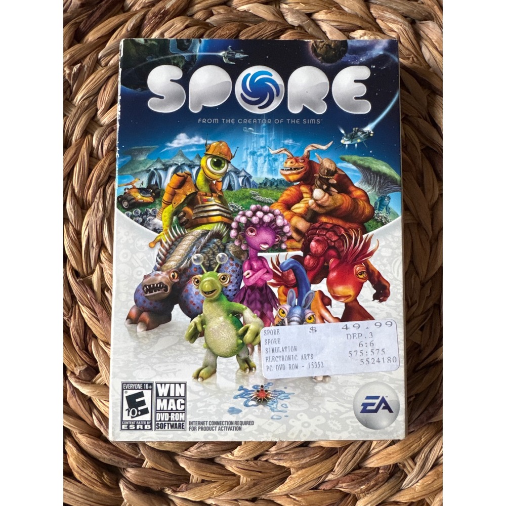 Spore PC Mac DVD-ROM Game Electronic Arts Maxis 2008 Life Simulation New